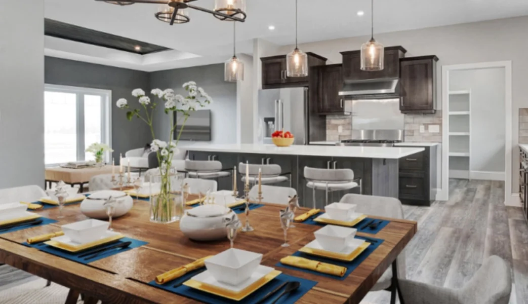 large open concept main living area